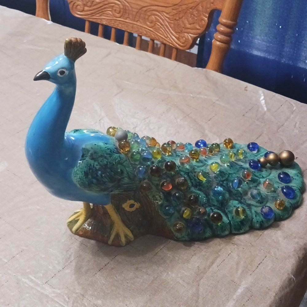 Peacock statue